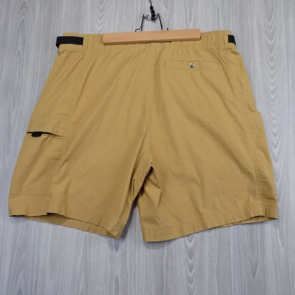 The North Face Mens Khaki Ripstop Cargo Hiking Shorts Built-In Belt Size L